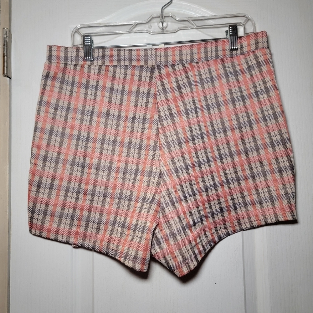 90s Plaid Mini Skort Size XL - Picture 2 of 5